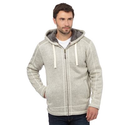 Mantaray Grey fleece lined hoodie